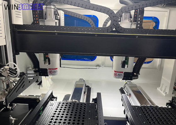 Max 100 000 tr/min à grande vitesse double table en ligne de la machine de routeur de PCB précision ± 0,05 mm