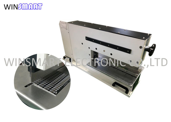 Un bon prix. Aucun coupeur de carte PCB de guillotine d'effort pour les panneaux maximum Depaneling de carte PCB de V-coupe de 600mm en ligne
